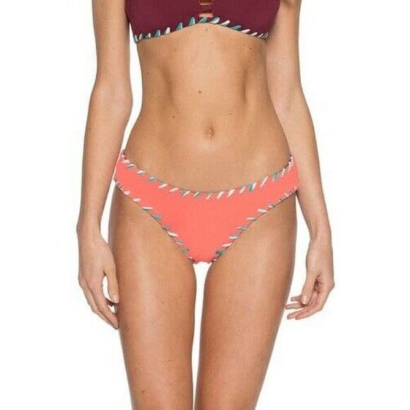 Becca Reversible Large Camille Hipster Bikini Bottom Cabernet - Picture 2 of 16